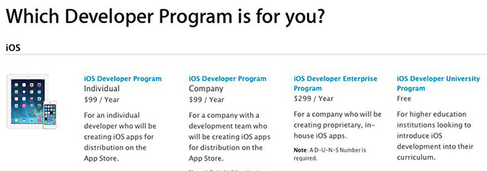 iOS開發(fā)者賬號（個人、公司、企業(yè)）的區(qū)別及優(yōu)缺點介紹